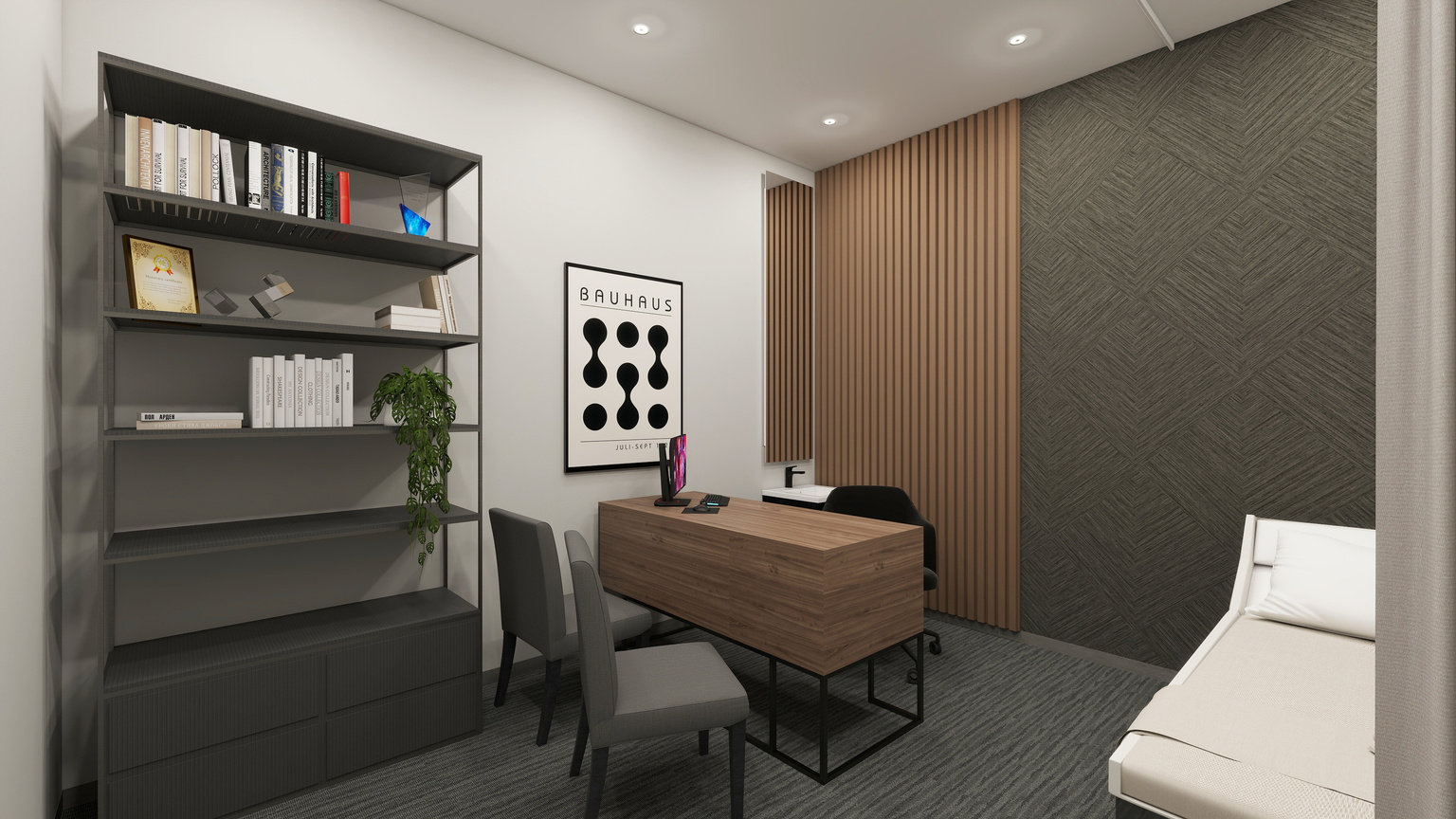 A modern consultation room at Eastway Medical