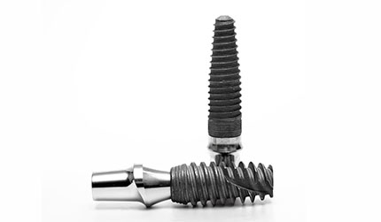 Dental implant components.