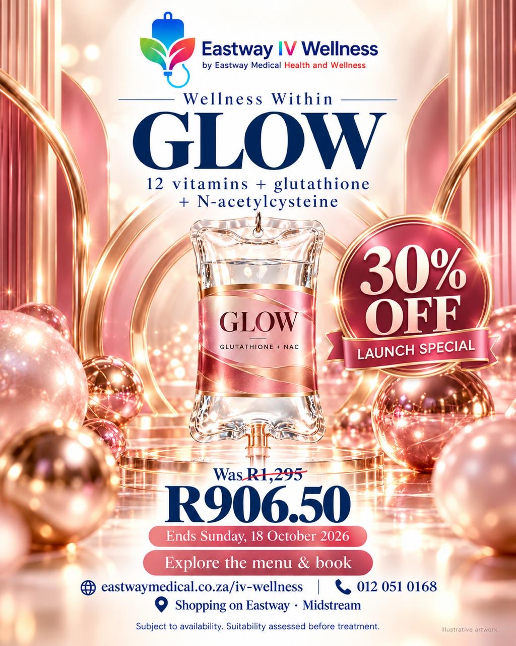 Glow · 30% off IVI launch special, ending 18 October 2026