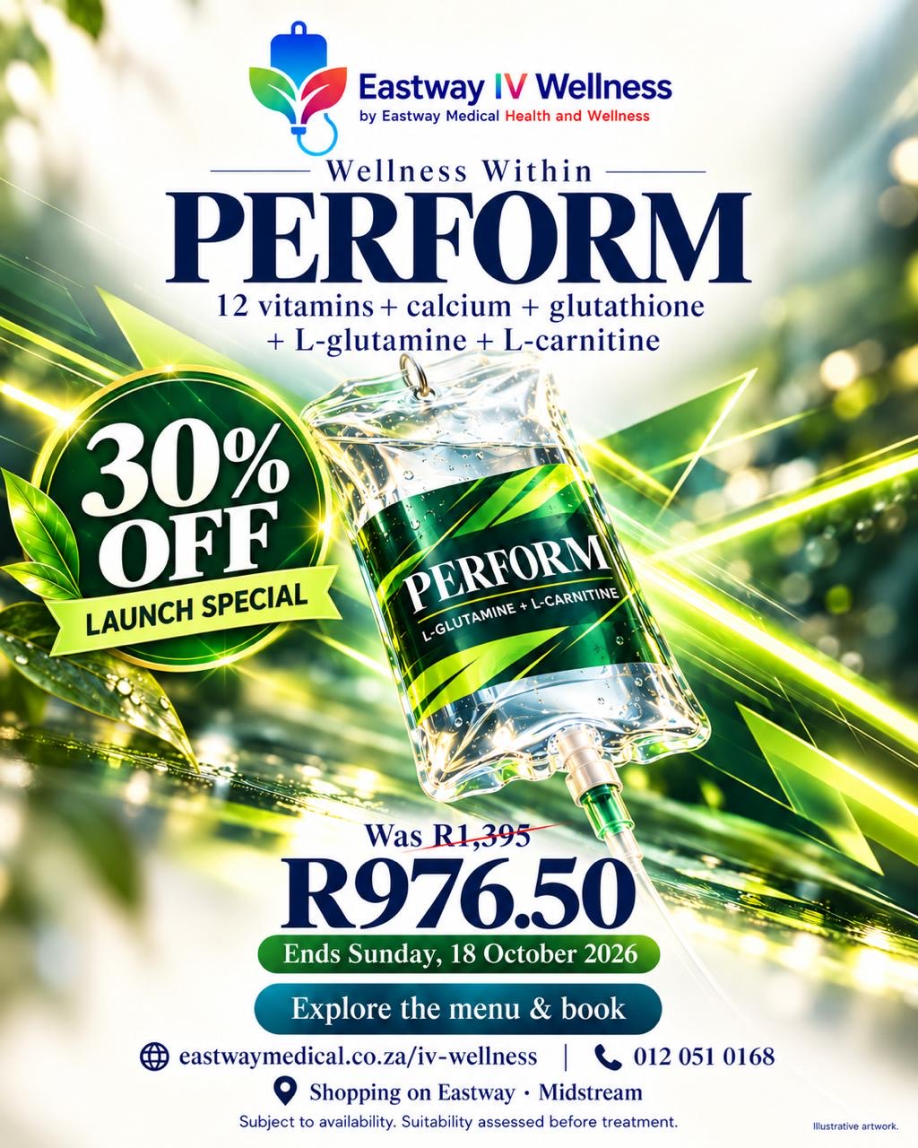 Perform · 30% off IVI launch special, ending 18 October 2026